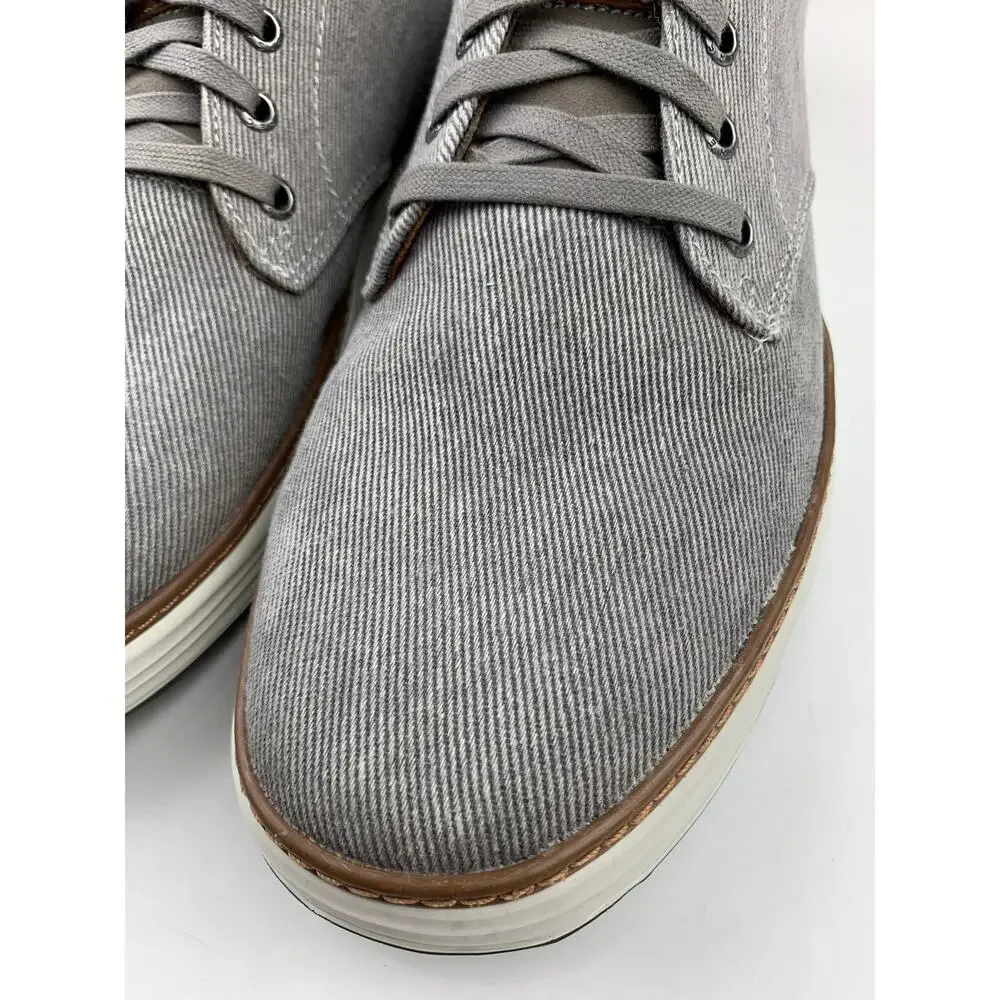 Skechers Moreno Ederson Canvas Oxford Shoes Comfort Taupe Grey Men's 11.5 Wide